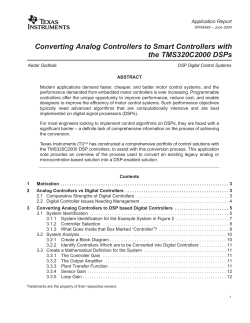 Converting Analog Controllers to Smart