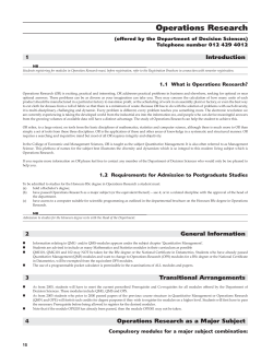 Operations Research