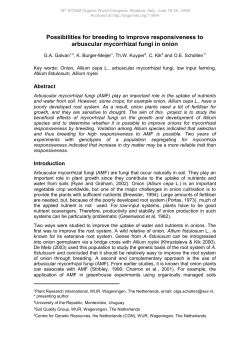 Possibilities for breeding to improve responsiveness to arbuscular