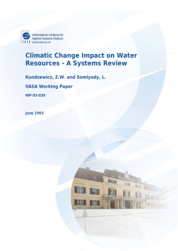 Climatic Change Impact on Water Resources