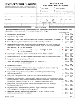 Concealed Handgun Permit Application Process