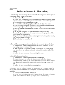 Roll-Over Menus in Photoshop