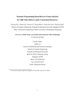 Dynamic Programming Based Reverse Frame Selection for VBR