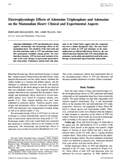 Electrophysiologic effects of adenosine triphosphate and