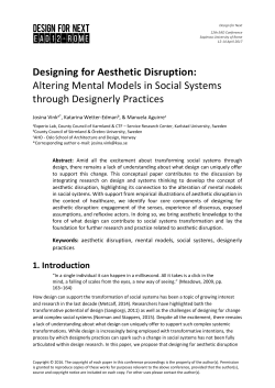 Designing for Aesthetic Disruption: Altering Mental Models in Social