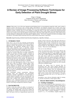 A Review of Image Processing Software Techniques for Early