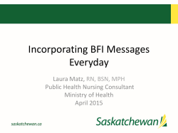 Laura Matz - Incorporating BFI Messages Everyday (PowerPoint)