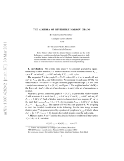 The algebra of reversible Markov chains