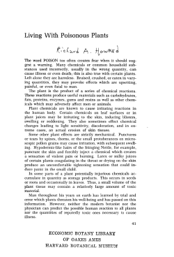 Living With Poisonous Plants