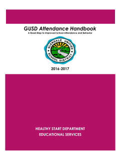 GUSD Attendance Handbook - Glendale Unified School District