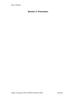 CG43 Obesity: Full guideline, section 3 &ndash; Prevention