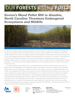 NRDC: Enviva`s Wood Pellet Mill in Ahoskie, North Carolina