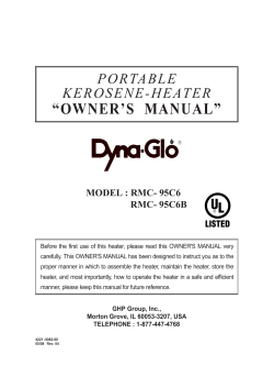 owner`s manual - Global Industrial