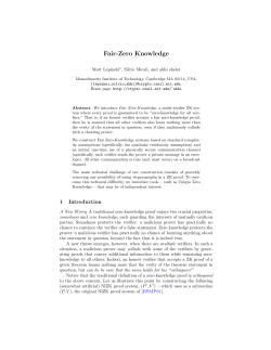 Fair-Zero Knowledge - People.csail.mit.edu