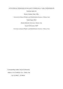 ATTENTIONAL DEMANDS OF BALANCE UNDER DUAL TASK