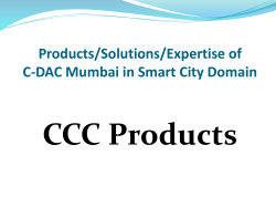 Products/Solutions/Expertise of C-DAC Mumbai in Smart