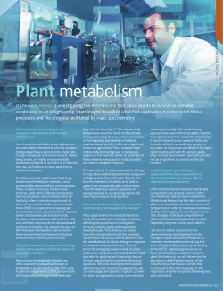 Proteomic and lipidomic approaches to study the role of plant