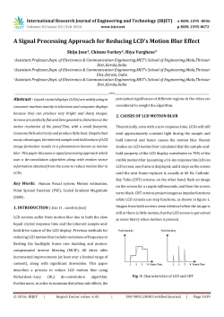 A Signal Processing Approach for Reducing LCD`s Motion