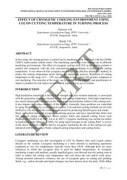 effect of cryogenic cooling environment using co2 on cutting