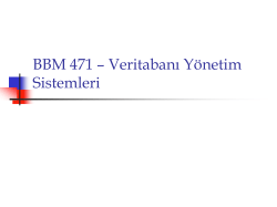 BİL 354 &ndash; Veritabanı Y&ouml;netim Sistemleri