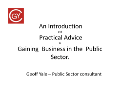 Public Sector Workshop How to Win Bids