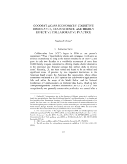 goodbye homo economicus: cognitive dissonance, brain science