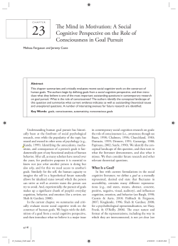 The Mind in Motivation: A Social Cognitive Perspective on the Role