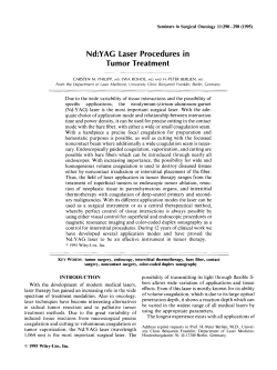 Nd:YAG Laser Procedures in Tumor Treatment