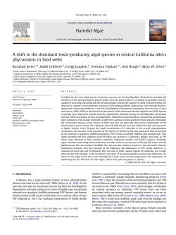 A shift in the dominant toxin-producing algal species in central