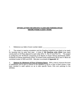 OPTION LETTER FOR SPECIFIC FLOOR AND PARKING SPACE