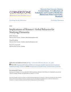 Implications of Skinner`s Verbal Behavior for Studying