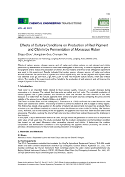 Effects of Culture Conditions on Production of Red Pigment