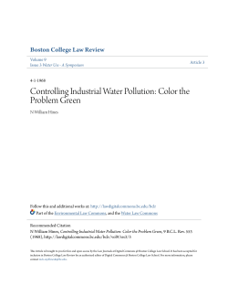 Controlling Industrial Water Pollution
