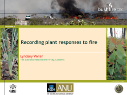 Recording plant responses to fire