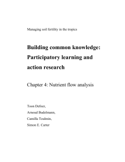 Building common knowledge: Participatory learning and action