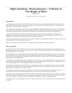 The Wages of Wins