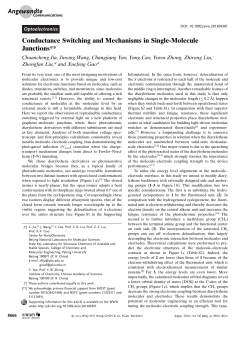 Conductance Switching and Mechanisms in SingleMolecule Junctions