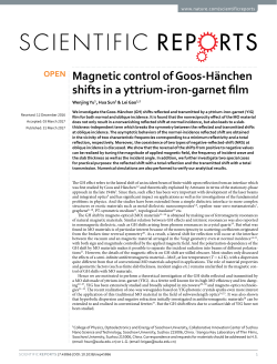 Magnetic control of Goos-Hänchen shifts in a yttrium-iron