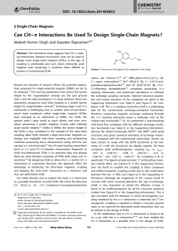 Can CH Interactions Be Used To Design SingleChain Magnets?