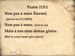 Be Careful What you Worship, Ps 115, Tom May