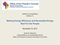 Making Energy Efficiency and Renewable Energy Real For the People