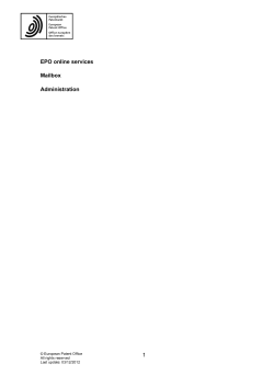 Quick Reference Guide Mailbox - European Patent Office
