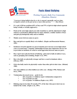 Facts About Bullying