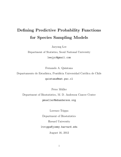Defining Predictive Probability Functions for