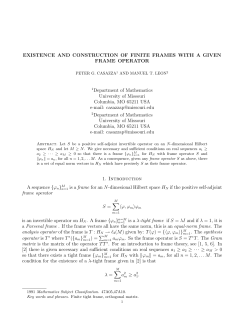 Existence and Construction of Finite Frames with a Given Frame