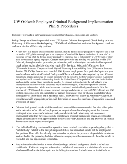 Procedures - Human Resources - UW Oshkosh