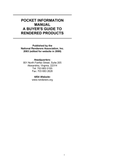 pocket information manual - National Renderers Association