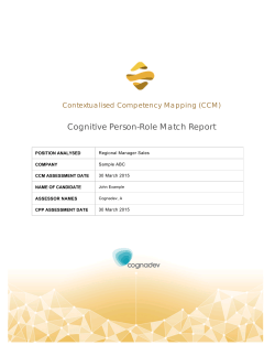 Cognitive Person-Role Match Report