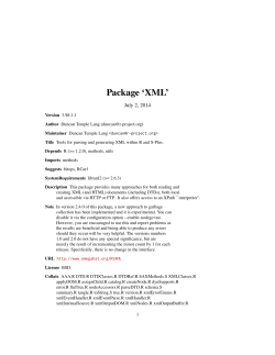 Package `XML`