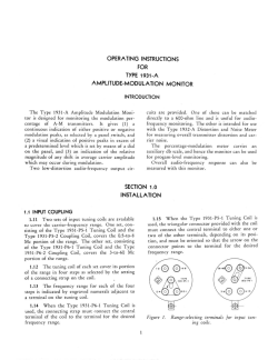 operating instructions for type 1931-a amplitude